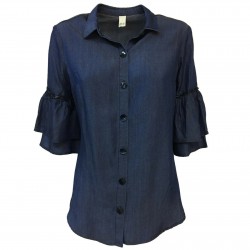 ETiCi Woman denim shirt 3/4...