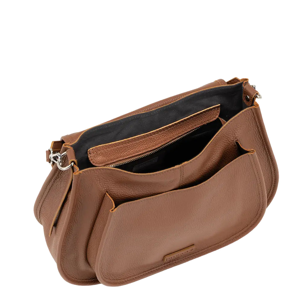 RIPANI Bina 1081OJ Borsa a Spalla L Cuoio in Pelle Effetto Cervo Made in Italy