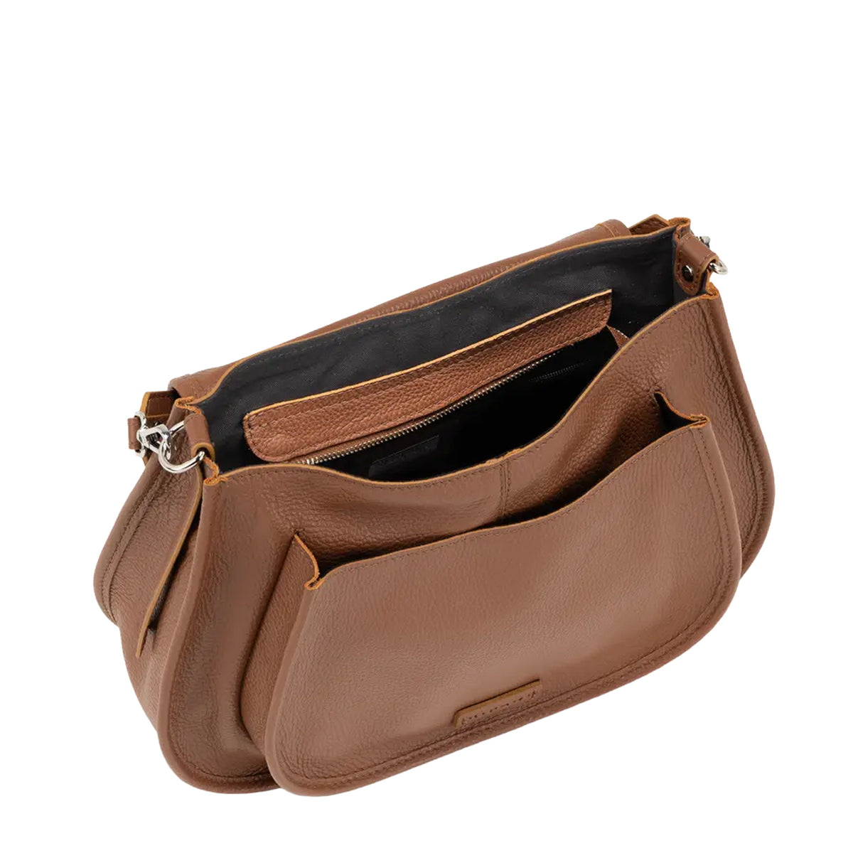 RIPANI Bina 1081OJ Borsa a Spalla L Cuoio in Pelle Effetto Cervo Made in Italy