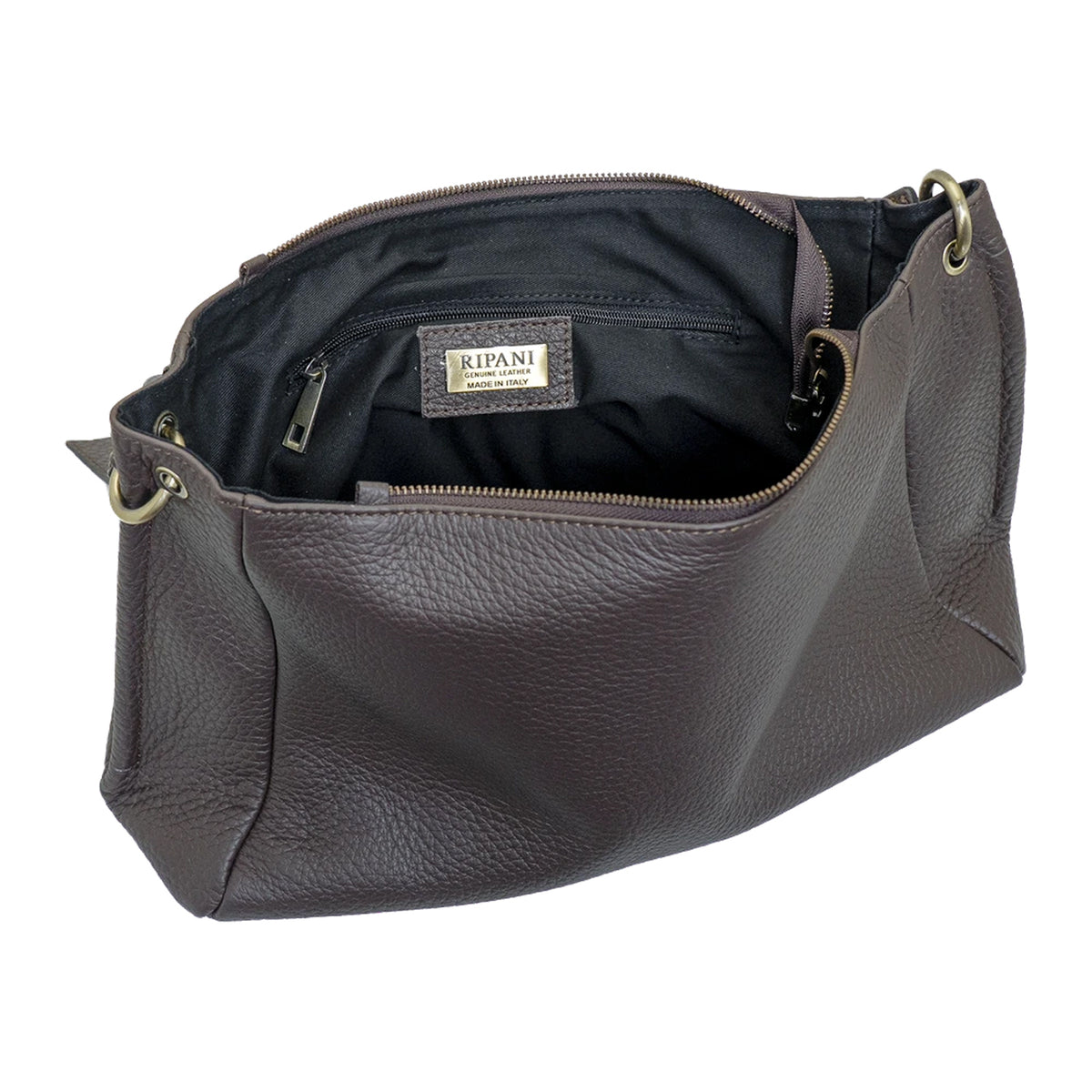 RIPANI Marina 1141CF Borsa a Spalla L Moro in Pelle Effetto Bufalo Made in Italy