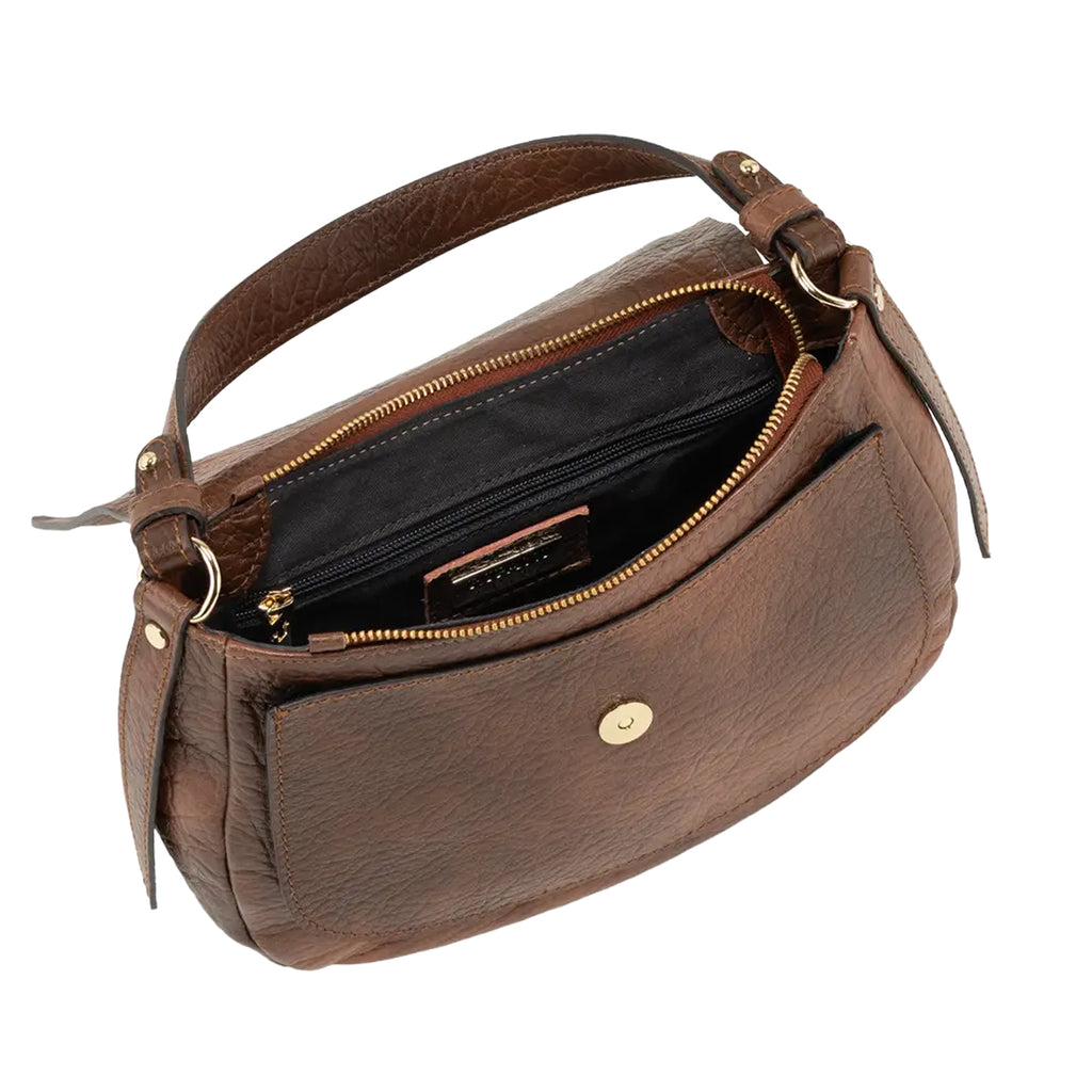 RIPANI – Borsa a Spalla M GISELE 1162EF Marrone in Vera Pelle Made in Italy