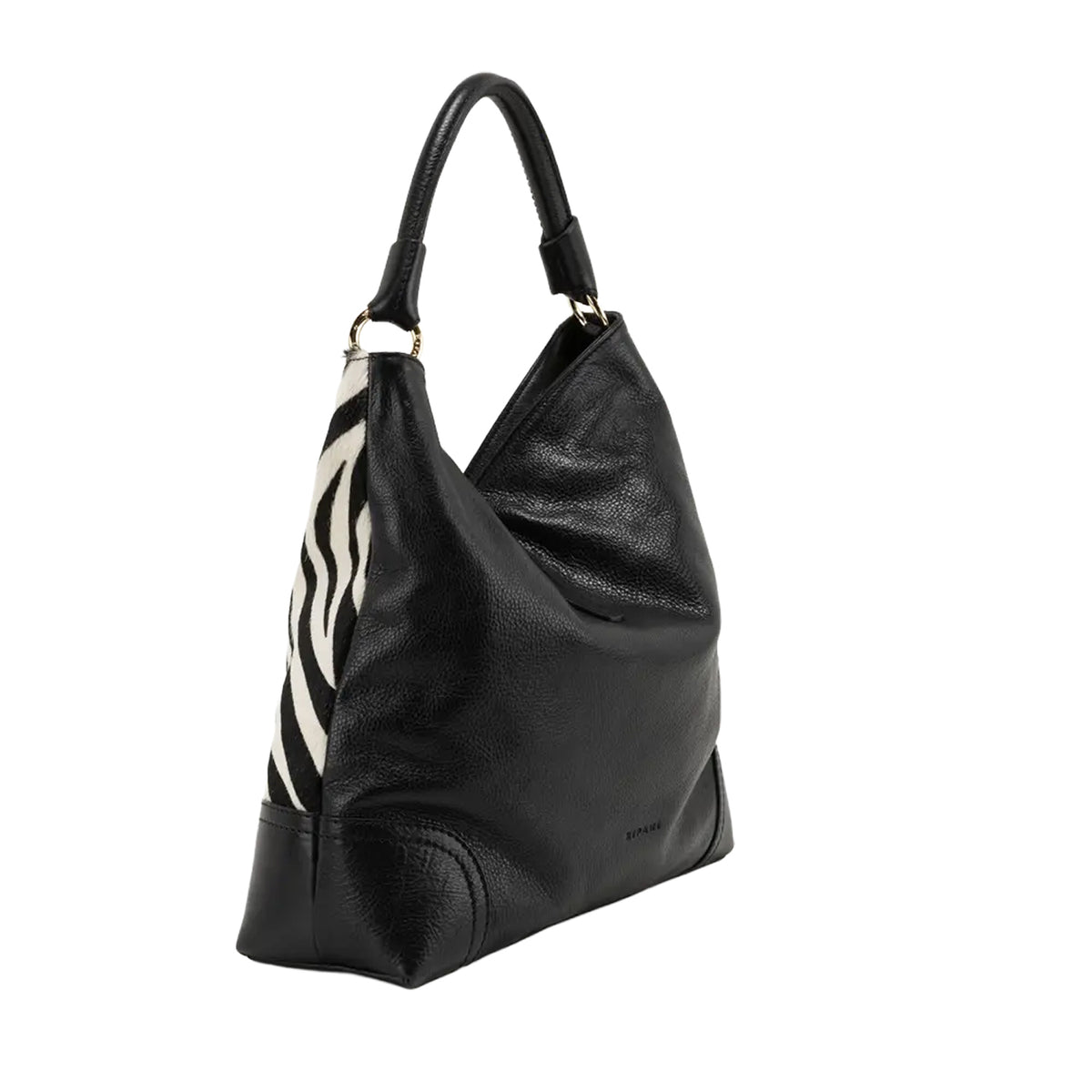 RIPANI Hilda 1185MZ Borsa a Spalla L Zebra/Nero in Pelle Made in Italy