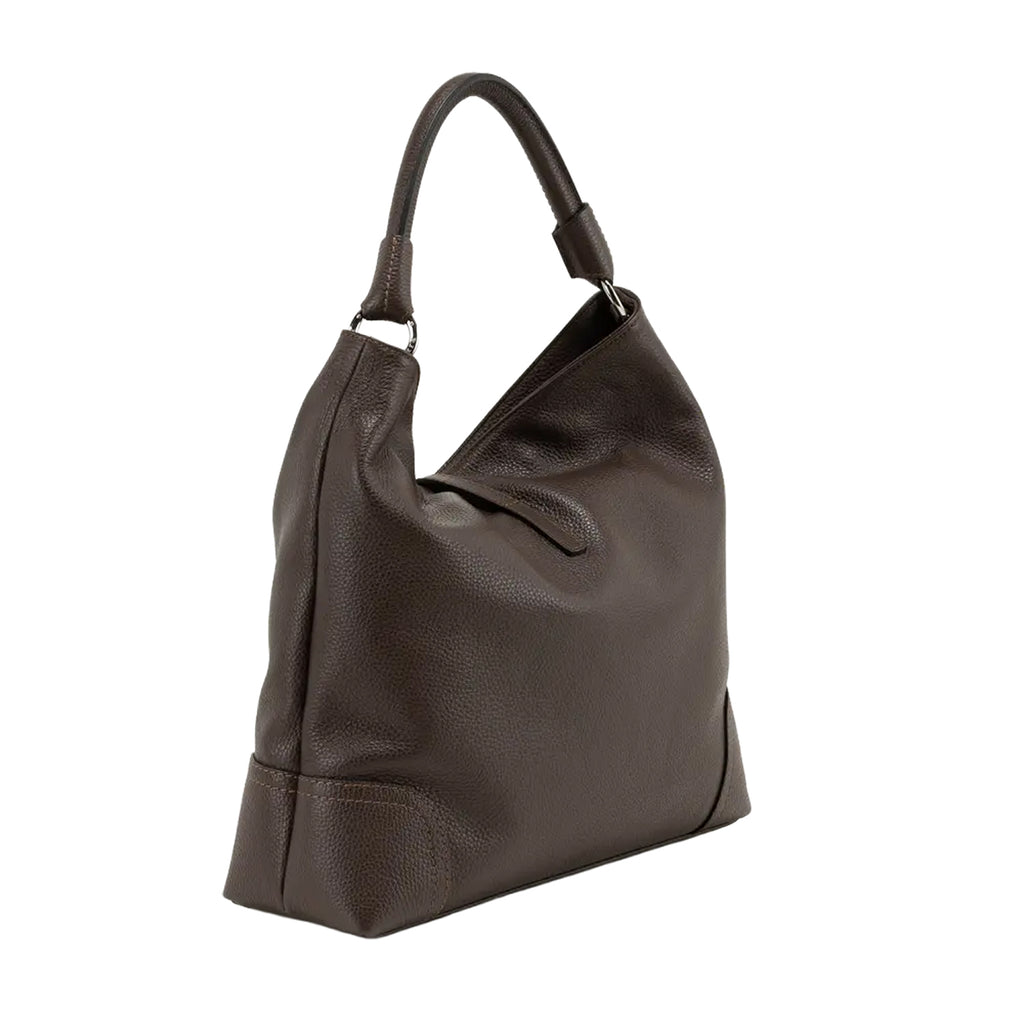 RIPANI Hilda 1185OJ Borsa a Spalla L Cioccolato in Pelle Effetto Cervo Made in Italy