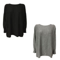 LA FEE MARABOUTEE maglia donna girocollo over manica lunga FC5111 MADE IN ITALY