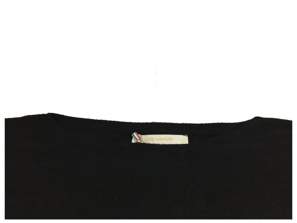 LA FEE MARABOUTEE maglia donna girocollo over manica lunga FC5111 MADE IN ITALY