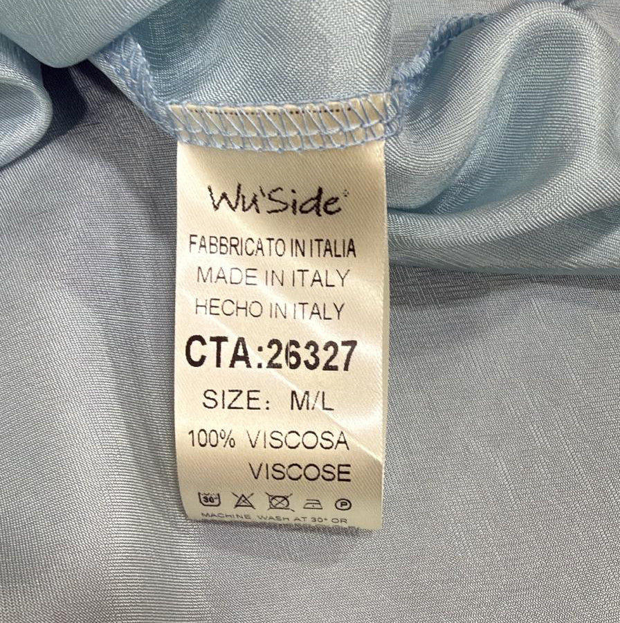 WU'SIDE canotta donna cielo in viscosa art. CTA 26327 Made in Italy (Copia)