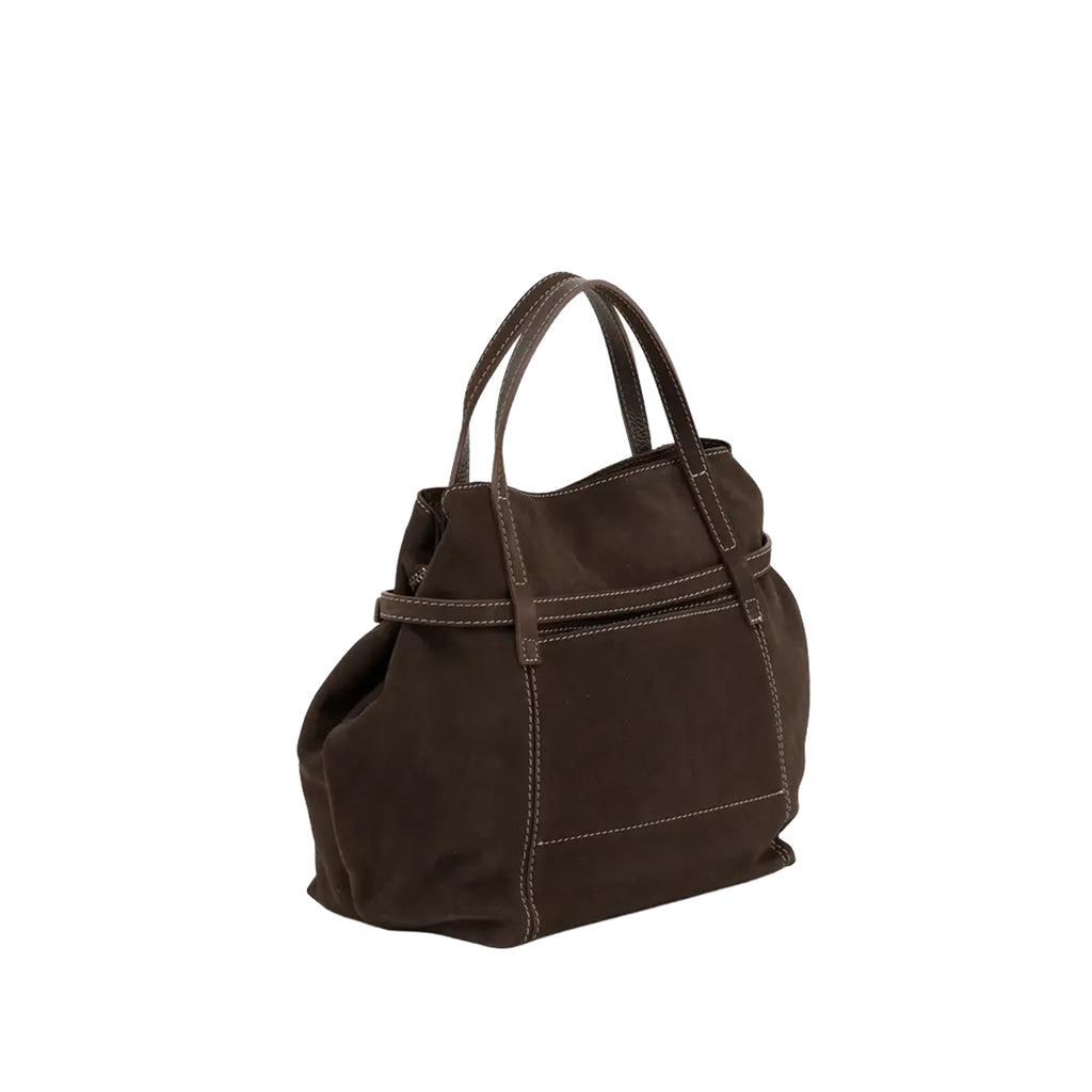 RIPANI IRIS 1391ON Borsa a Mano L Moro in Pelle Scamosciata Made in Italy