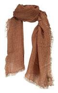 LA FEE MARABOUTEE sciarpa donna con righe lurex art FC5471 MADE IN ITALY