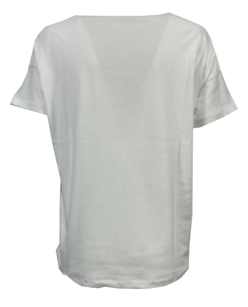 EMPATHIE  T-shirt donna bianca mezza manica S2100301 100% cotone MADE IN ITALY