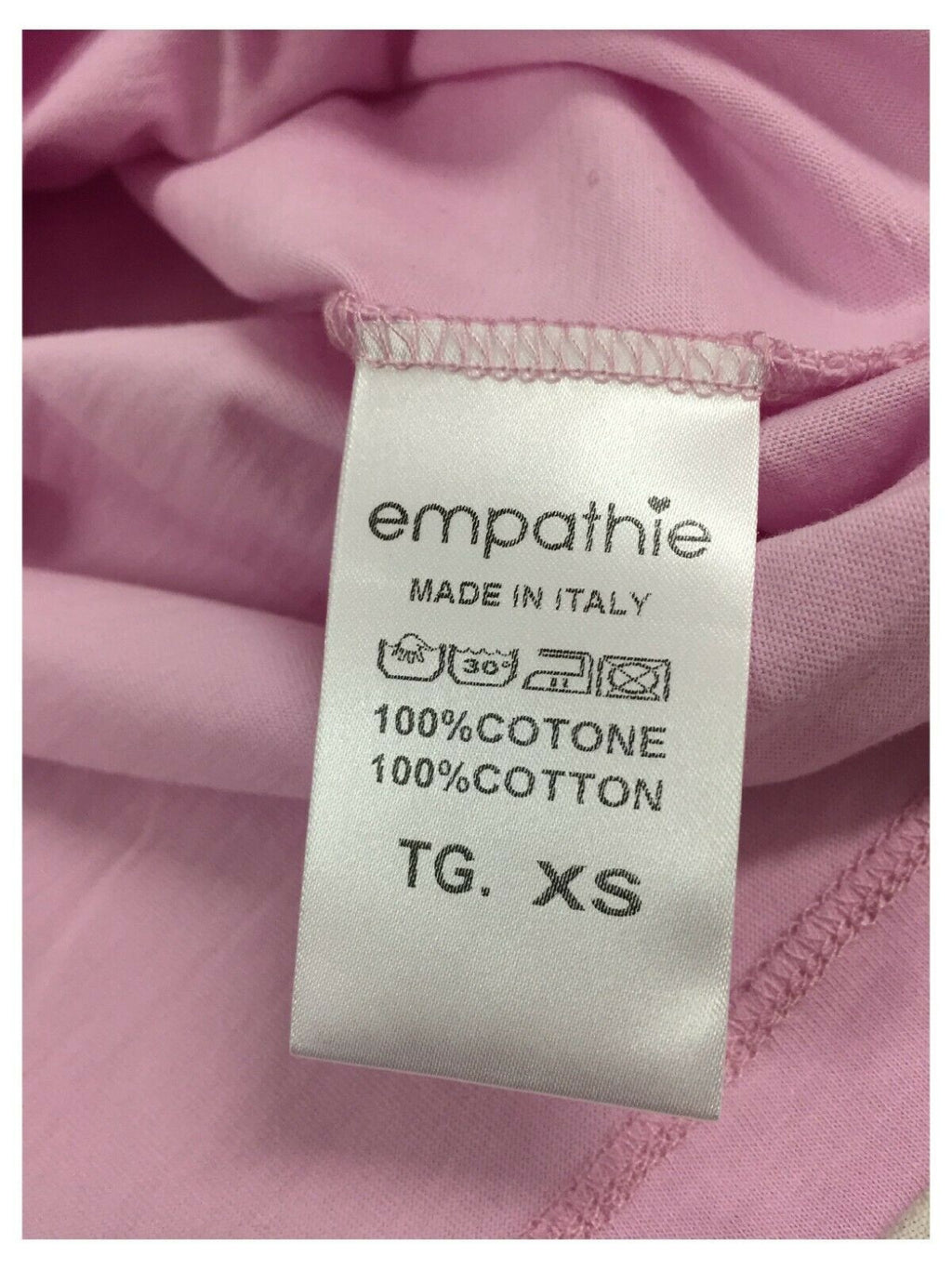EMPATHIE T-shirt donna rosa mezza manica S2100302 100% cotone MADE IN ITALY