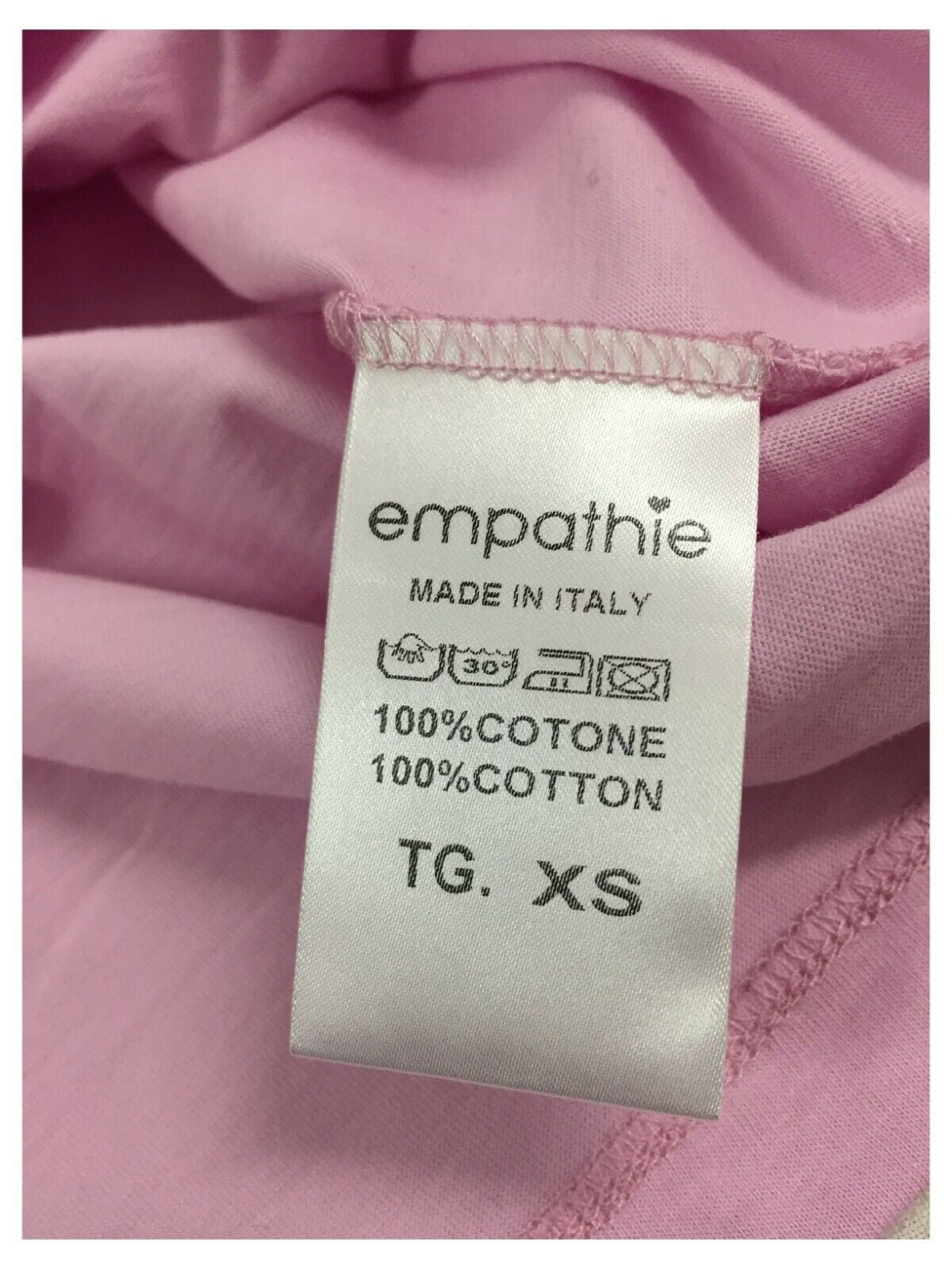 EMPATHIE T-shirt donna rosa mezza manica S2100302 100% cotone MADE IN ITALY