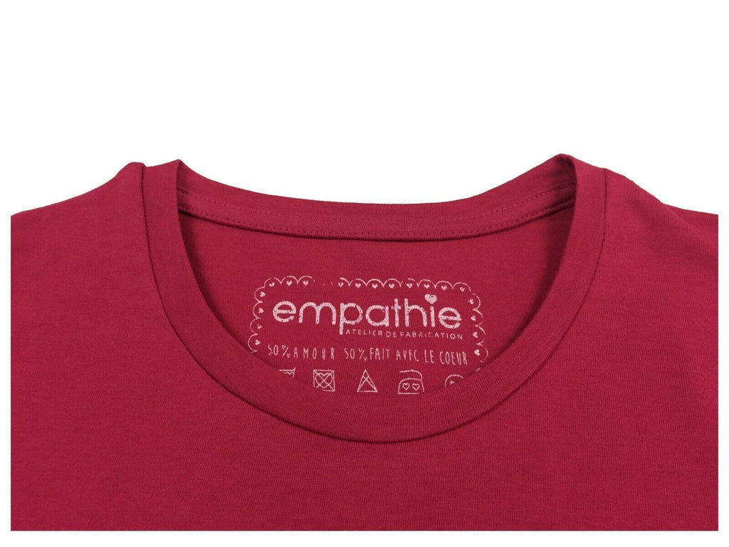 EMPATHIE T-shirt donna ciclamino manica scesa mod S2100201 100% cotone MADE IN ITALY