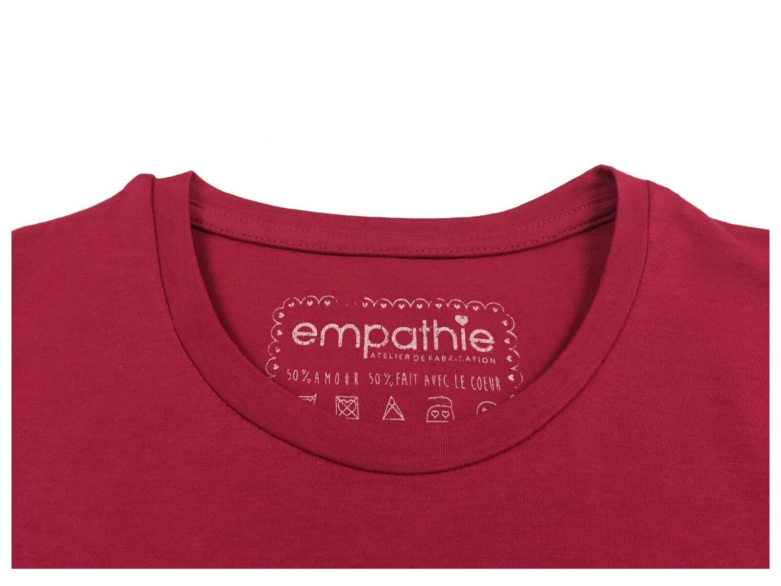 EMPATHIE T-shirt donna ciclamino manica scesa mod S2100201 100% cotone MADE IN ITALY