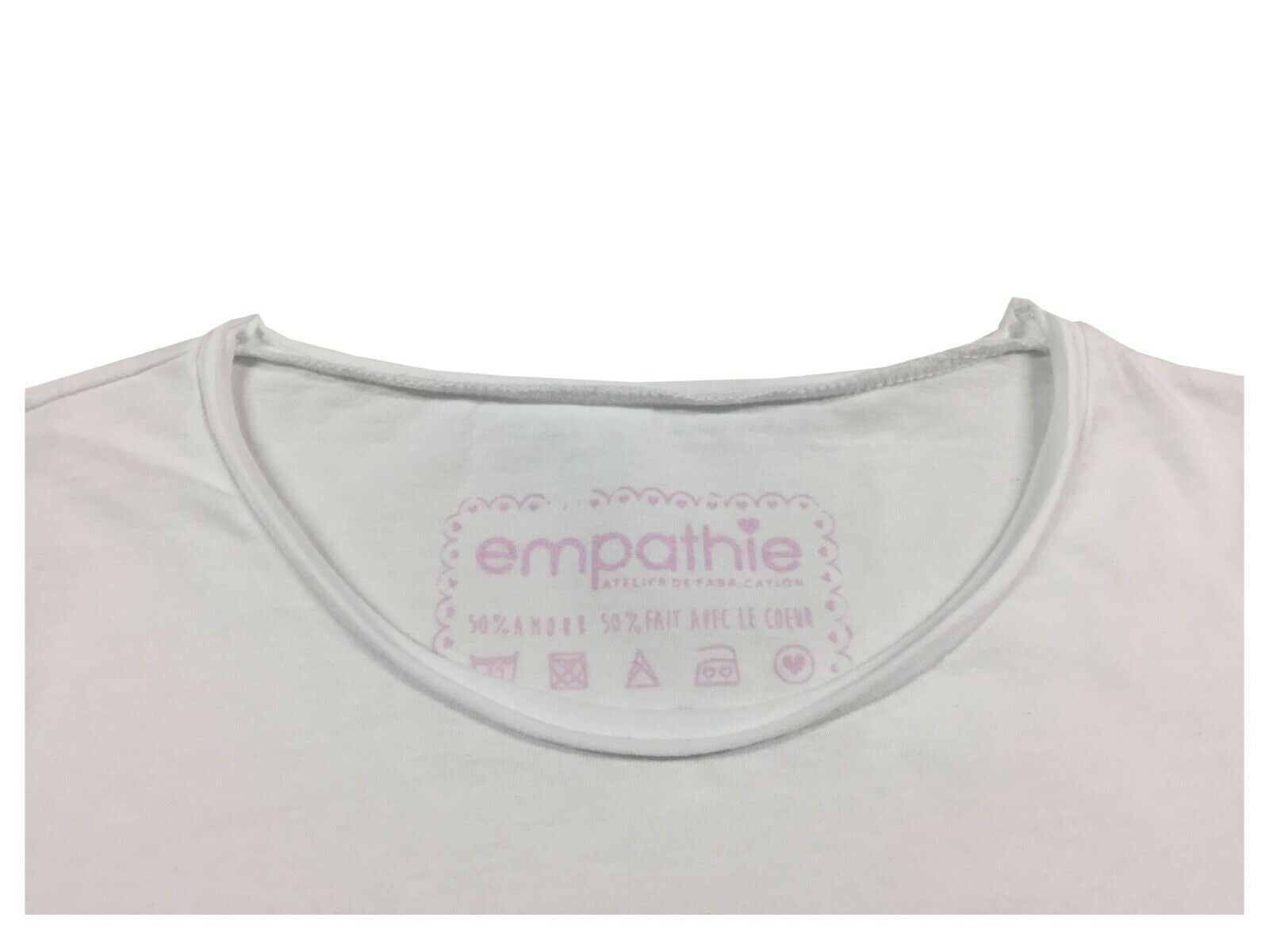 EMPATHIE T-shirt donna mezza manica bianca mod S2100102 100% cotone MADE IN ITALY