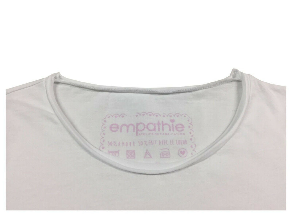 EMPATHIE T-shirt donna mezza manica bianca mod S2100107 100% cotone MADE IN ITALY