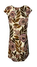 LA FEE MARABOUTEE abito donna foderato fantasia floreale moro/rosa art FA-RO-LYNCIA 100% cotone MADE IN ITALY