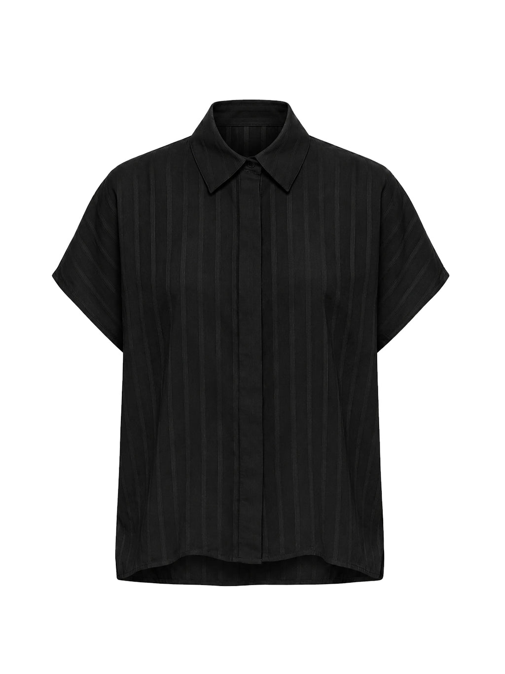 CH-BOVIRI-J HUMILITY Camicia Nera Armaturata Made in Italy