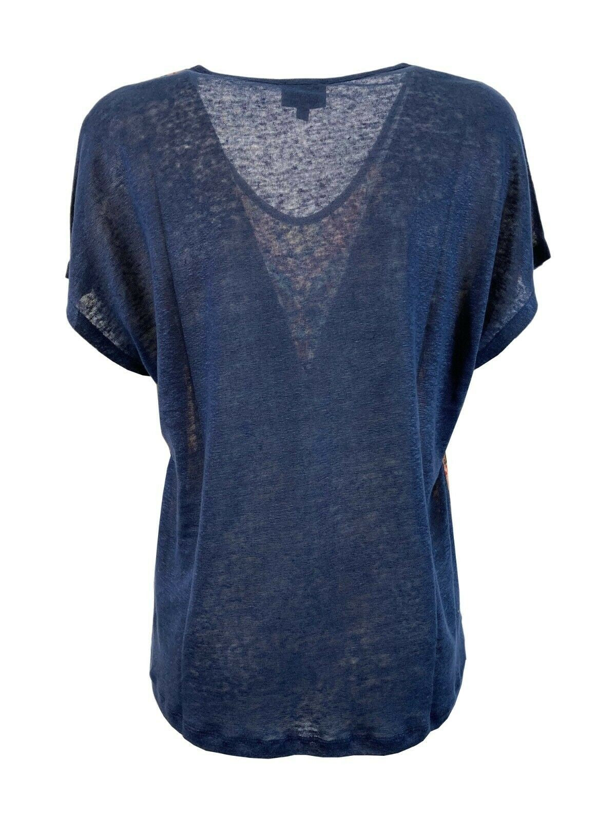 LA FEE MARABOUTEE t-shirt donna fantasia+maglia unita blu art FA-TS-MISSY