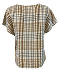 HUMILITY 1949 blusa donna quadri beige/grigio art HA-TO-HELIA MADE IN ITALY