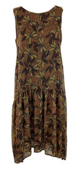 LA FEE MARABOUTEE abito donna fantasia nero/moro/lurex art FA-RO-LIBRE MADE IN ITALY