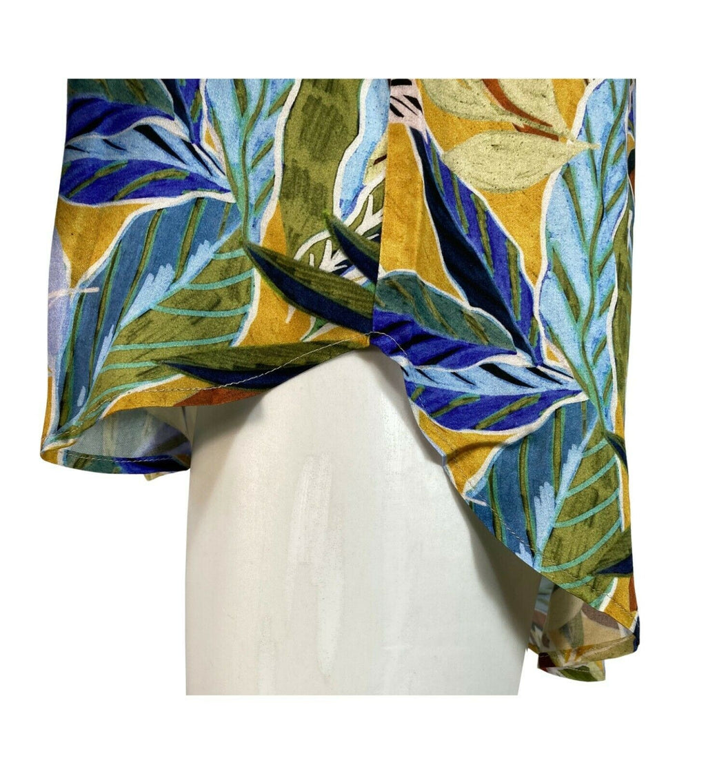 ETICI blusa donna mezza manica fantasia giallo/verde/azzurro art E1/3825 MADE IN ITALY