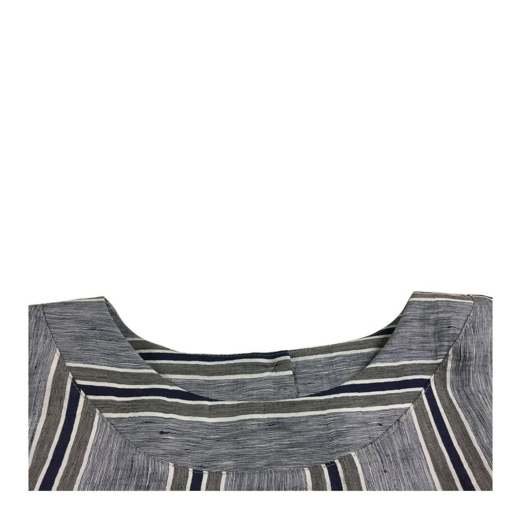 ETiCi Blusa donna lino over mezza manica a righe art E1/7414/20 MADE IN ITALY