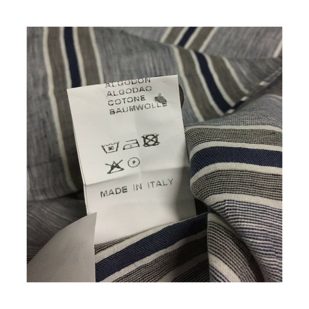 ETiCi Blusa donna lino over mezza manica a righe art E1/7414/20 MADE IN ITALY