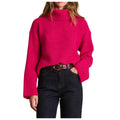 LA FEE MARABOUTEE maglia donna collo alto coste orizzontali EGERIA Made in Italy