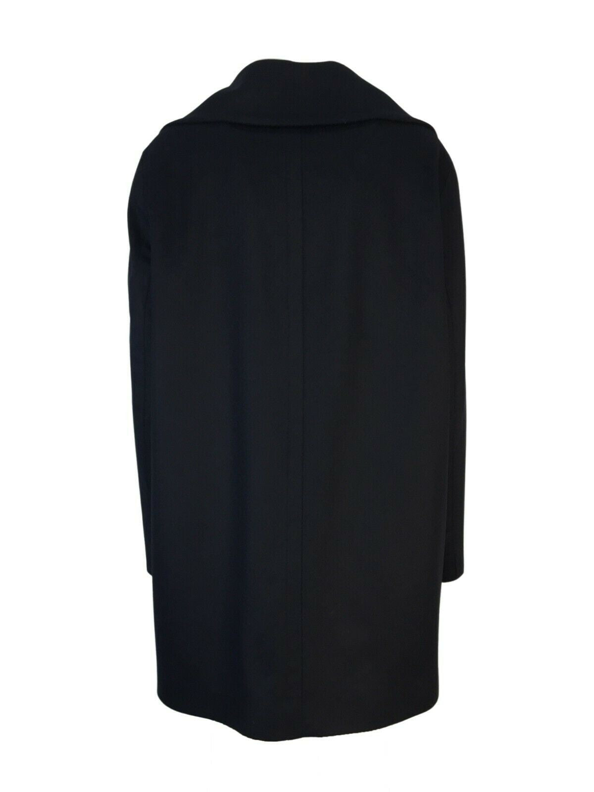 LUCREZIA T giaccone donna doppiopetto blu art LT21604LU550 100% lana MADE IN ITALY