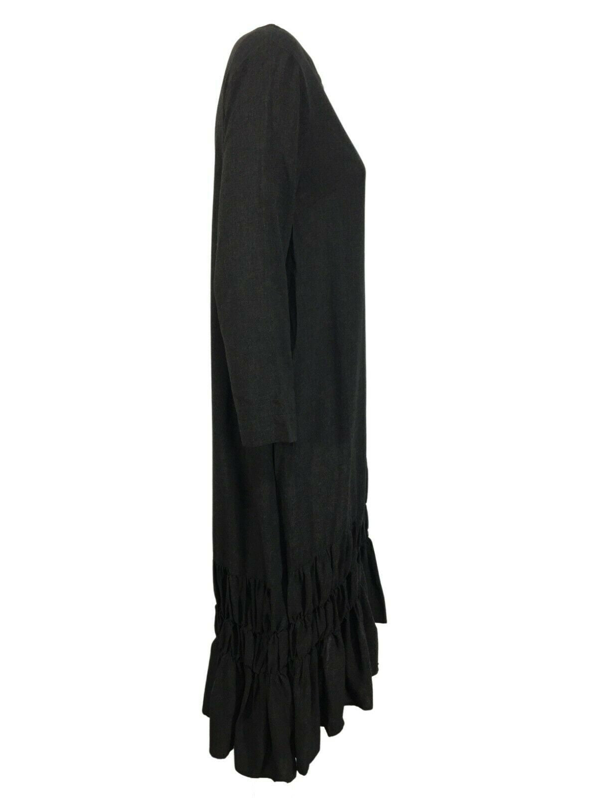 HUMILITY 1949 abito donna lungo antracite girocollo art HB-RO-MORINE 100% viscosa MADE IN ITALY