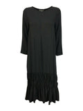 HUMILITY 1949 abito donna lungo antracite girocollo art HB-RO-MORINE 100% viscosa MADE IN ITALY