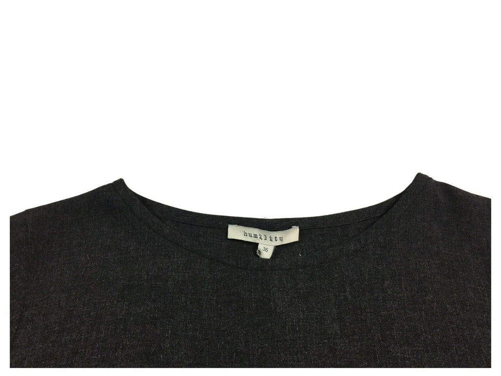 HUMILITY 1949 abito donna lungo antracite girocollo art HB-RO-MORINE 100% viscosa MADE IN ITALY