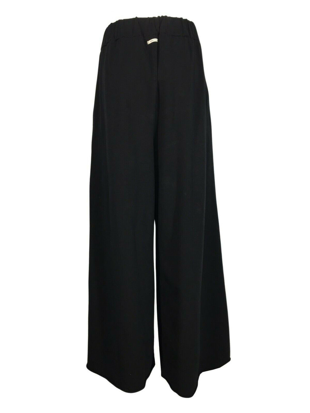 HUMILITY 1949 pantalone felpa garzata nero maxi-palazzo art HB-PA-MELODI MADE IN ITALY
