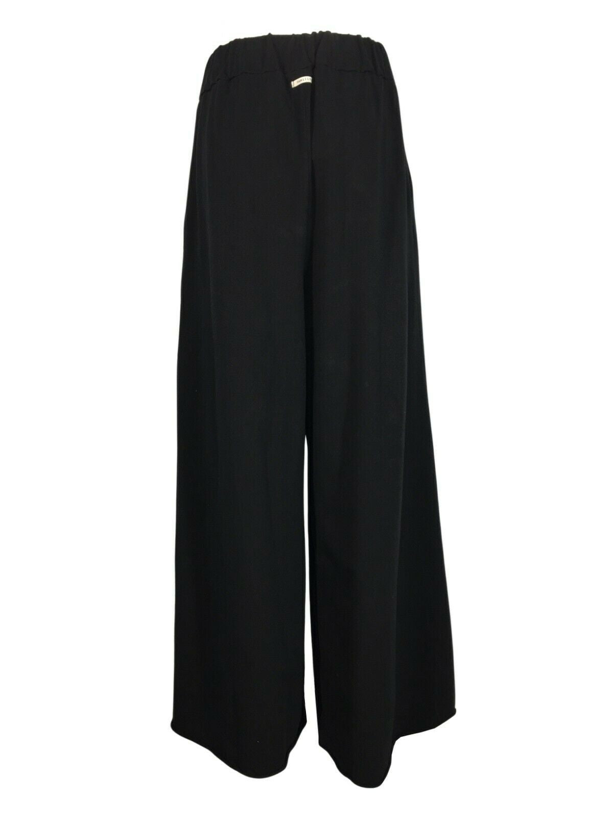 HUMILITY 1949 pantalone felpa garzata nero maxi-palazzo art HB-PA-MELODI MADE IN ITALY