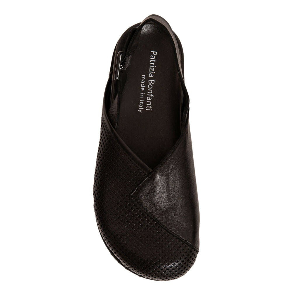 PATRIZIA BONFANTI scarpa donna nera rivisitazione metropolitana scarpe clog art PB001137 REMI MADE IN ITALY