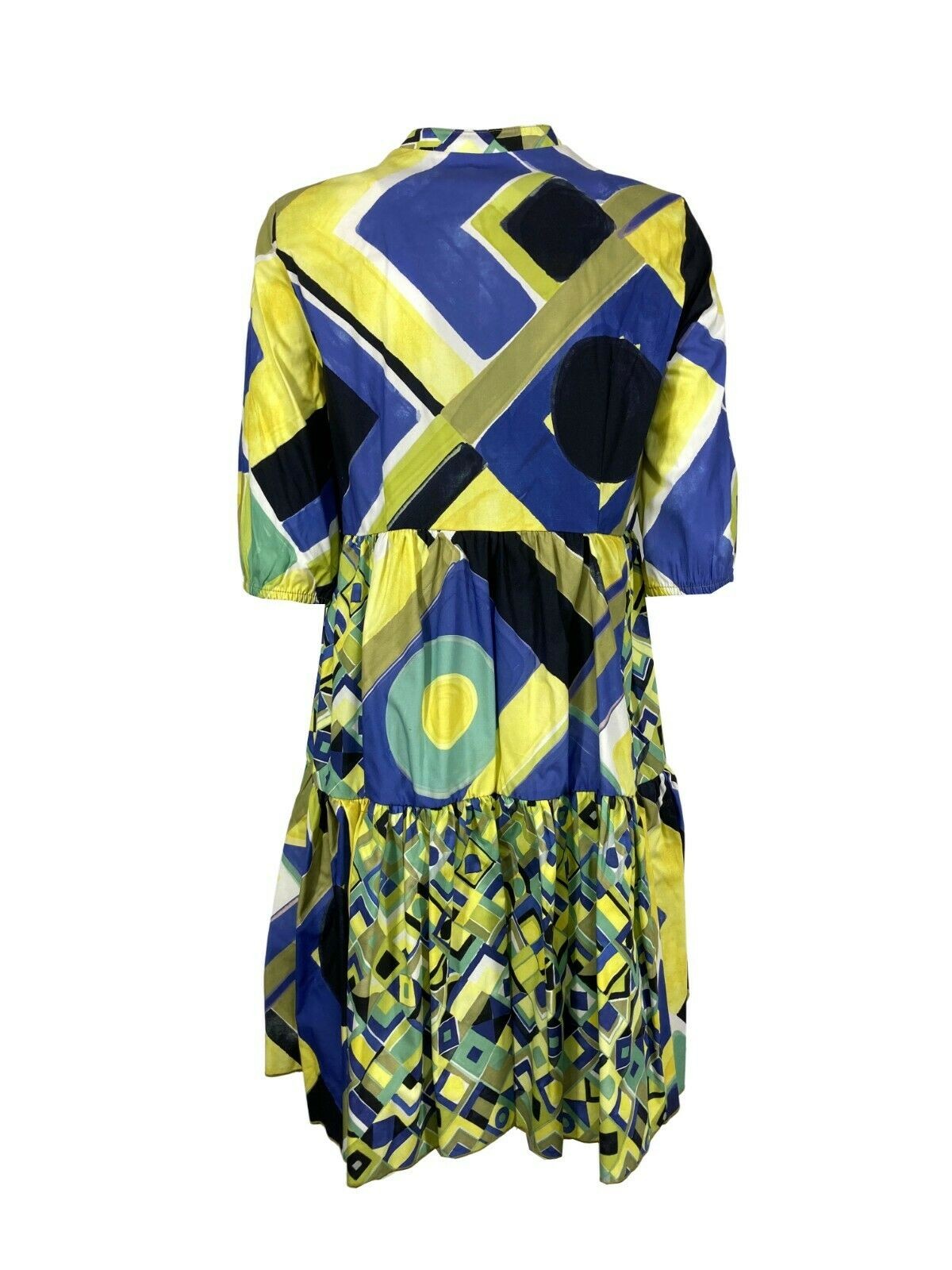ETiCi abito donna fantasia giallo/bluette art A1/5642 100% cotone MADE IN ITALY
