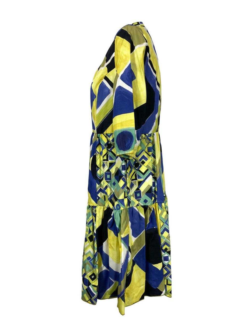 ETiCi abito donna fantasia giallo/bluette art A1/5642 100% cotone MADE IN ITALY