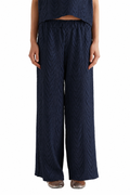 M6OY02 MEIMEIJ Pantalone Blu Plissettato