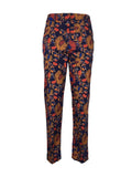 LA FEE MARABOUTEE pantalone donna blu fantasia floreale rosso art FD-PA- BILLY