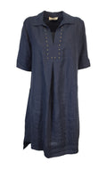ETiCi abito donna blu chiaro art A1/3502 100% lino MADE IN ITALY