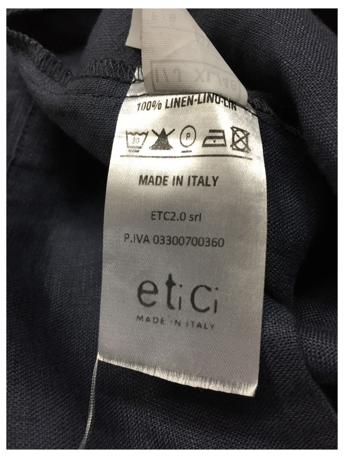 ETiCi abito donna blu chiaro art A1/3502 100% lino MADE IN ITALY