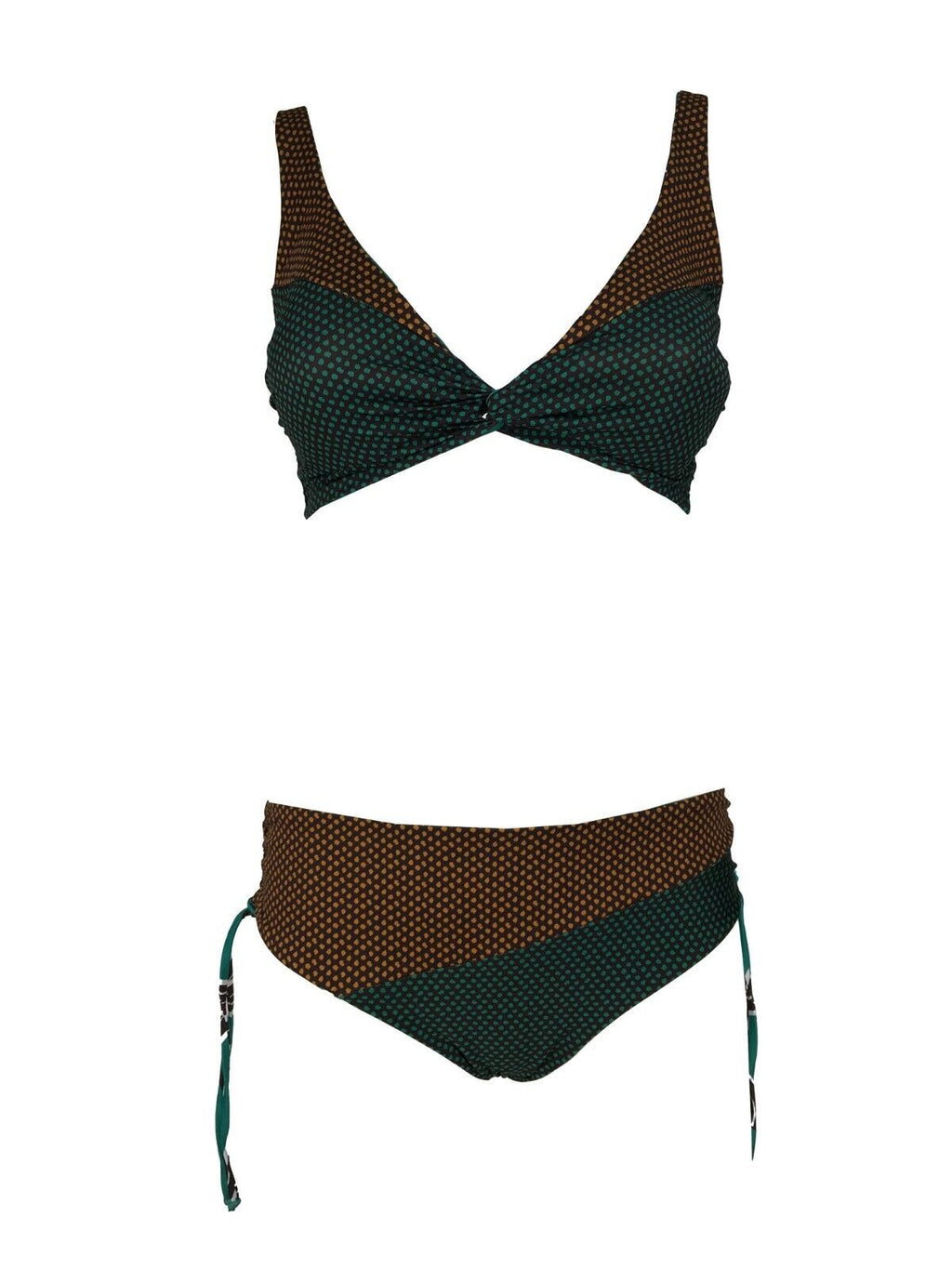 FEELING by JUSTMINE bikini donna double-face moro/smeraldo art R516C681 TULIPES MADE IN ITALY