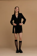 NOSECRETS abito a giacca strutturato con scollo profondo a V colore eclisse (nero) 263NS014