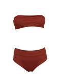JUSTMINE bikini donna fascia foderato colore mattone BW28378018 ALLWAYS MADE IN ITALY