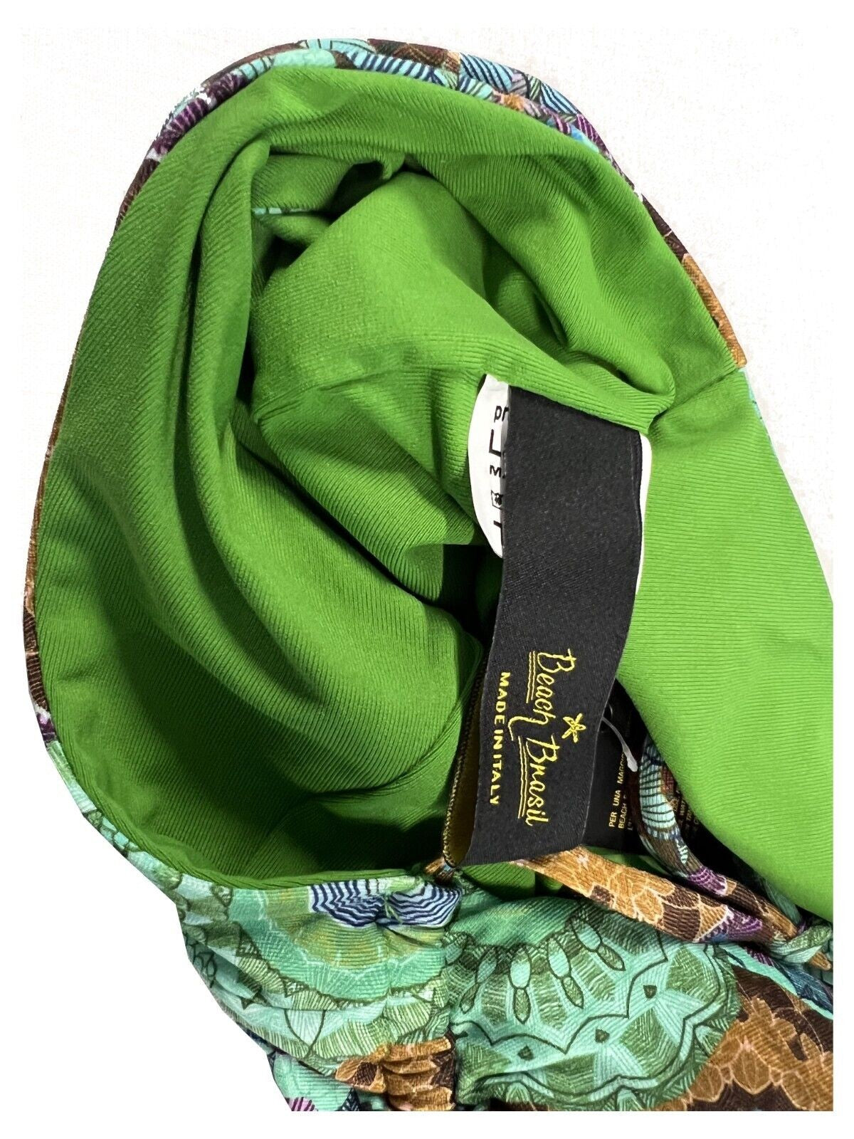 BEACH BRASIL bikini donna foderato fantasia verde art 40-6025L MADE IN ITALY