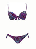 BEACH BRASIL bikini donna foderato fantasia fuxia art 43-6025L MADE IN ITALY