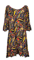 BEACH BRASIL copricostume fantasia nero/giallo/corallo art 144 7993 MADE IN ITALY
