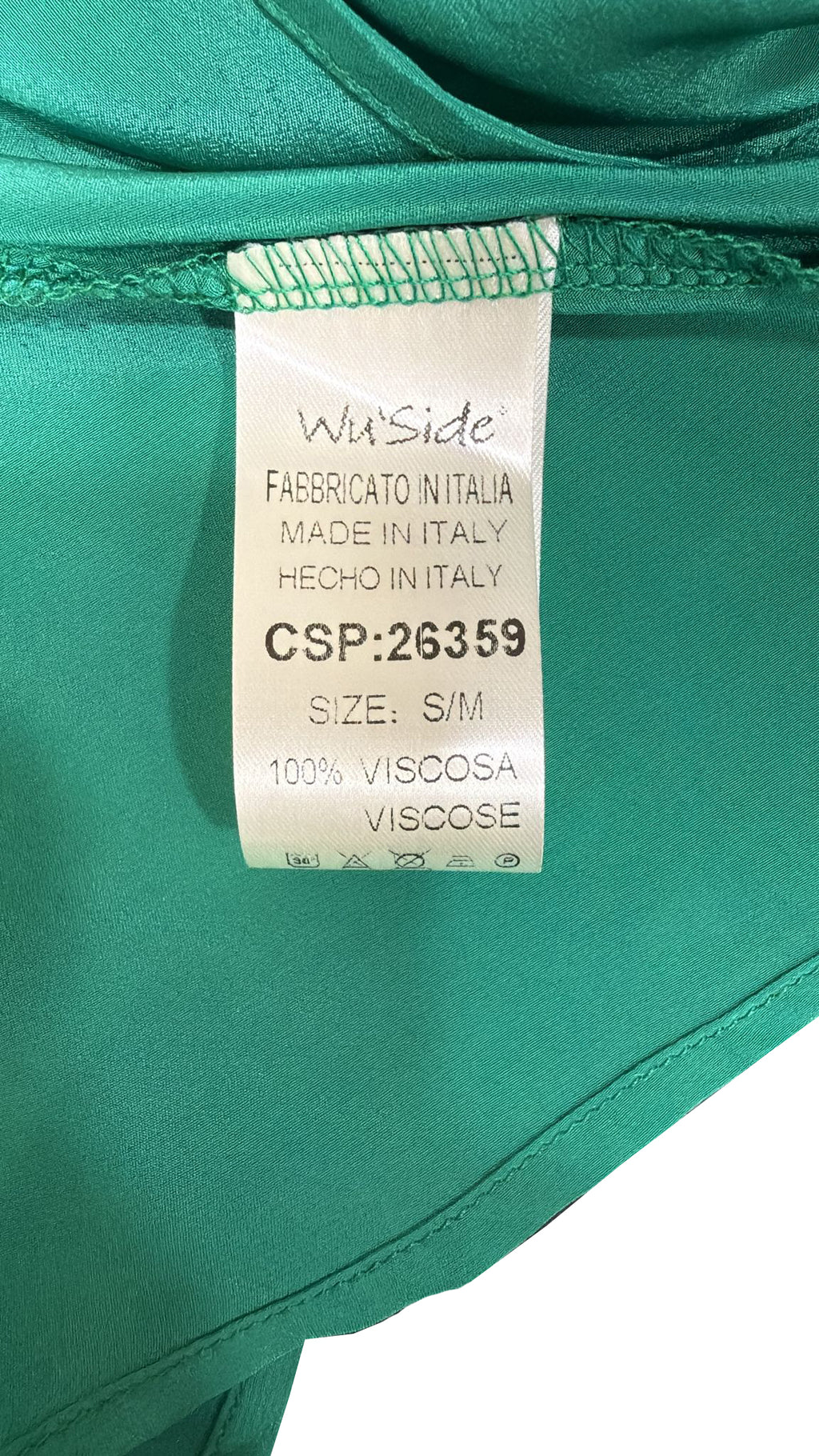 WU’SIDE coprispalla donna smeraldo art. CSP 26359 in viscosa Made in Italy