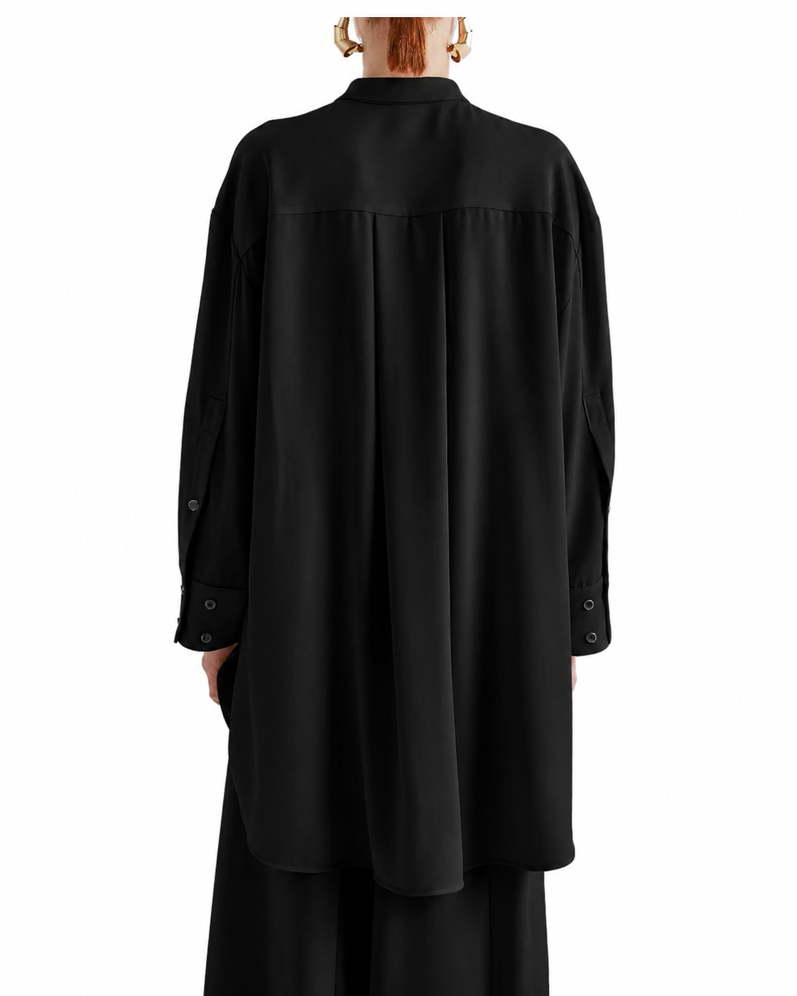 MEIMEIJ M6PF11 camicia donna over nera Made in Italy
