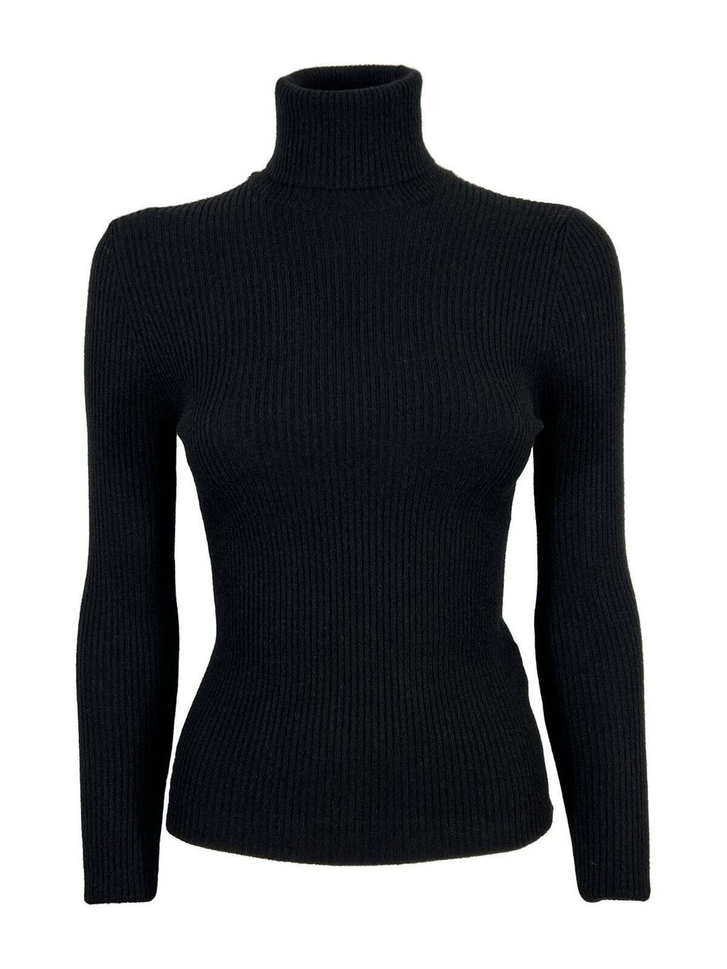 LA FEE MARABOUTEE maglia donna a costine collo alto FB-PU-COCOT MADE IN ITALY